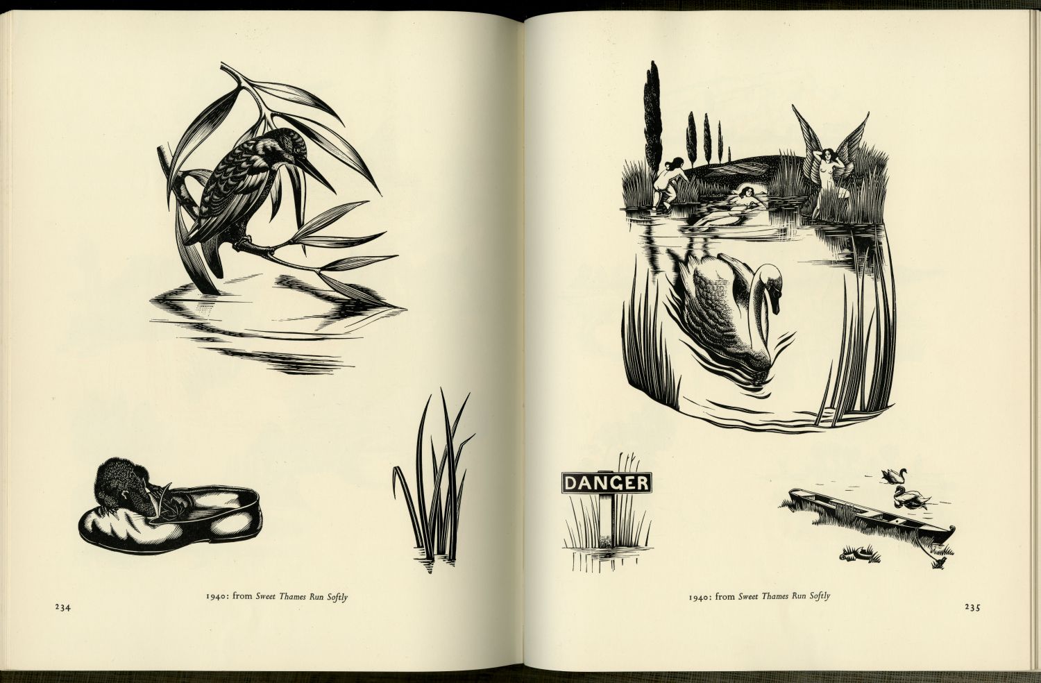 『ロバート・ギビングスの木版画』（1959年、J.M.DENT & SONS）のページから